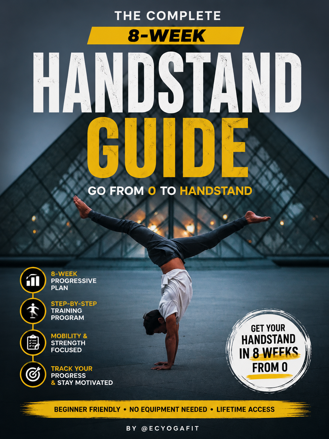 HANDSTAND PLAN 8 WEEKS ENGLISH VERSION - LEARN HOW TO GET YOUR HANDSTAND FROM 0